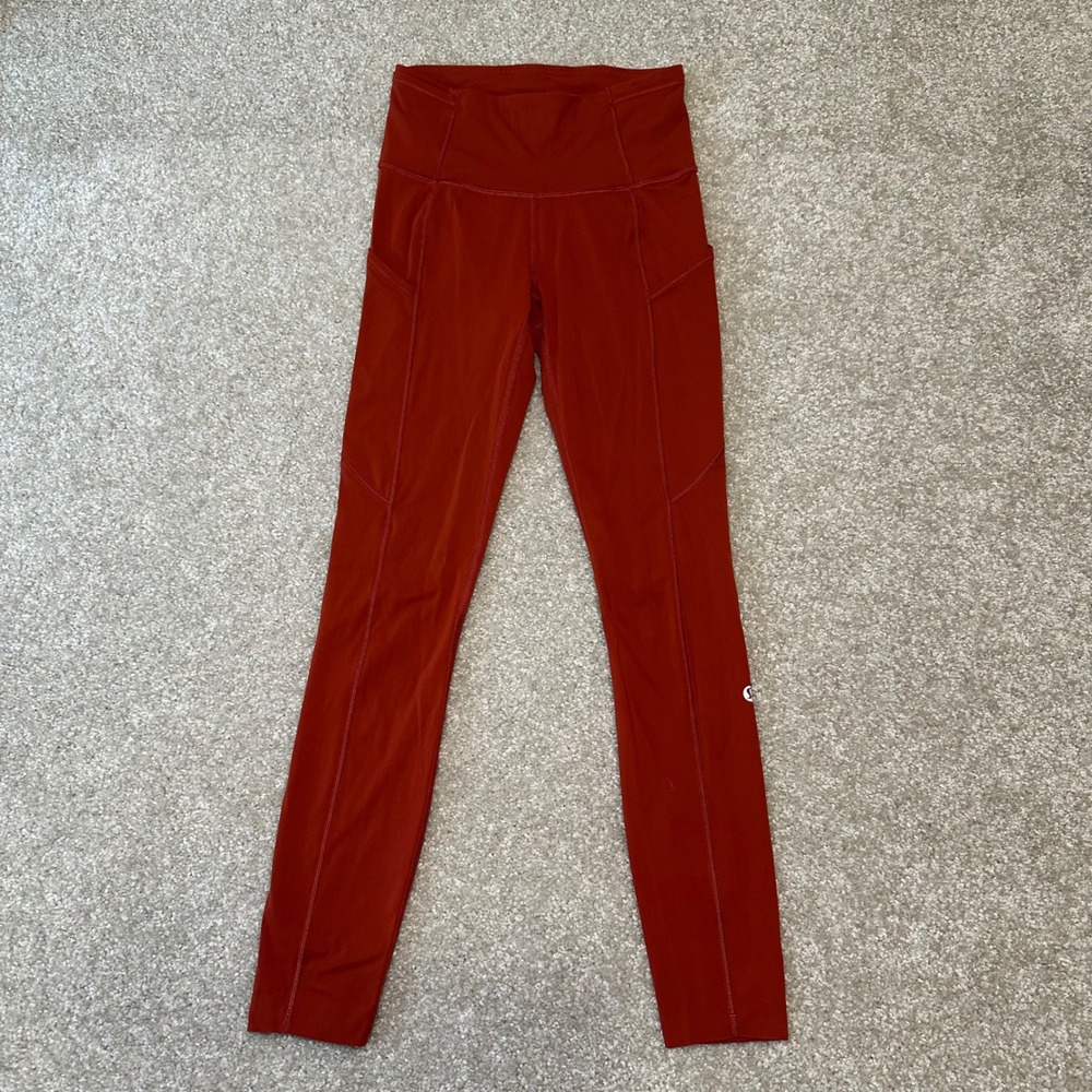 Lululemon Athletica Fast and Free Tight II Cayenne size 2 Non Reflective Nulux